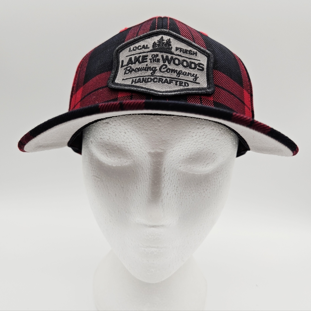 YUPOONG | LOTW Lake Of The Woods Brewing Co. FlexFit plaid stretch fit cap hat